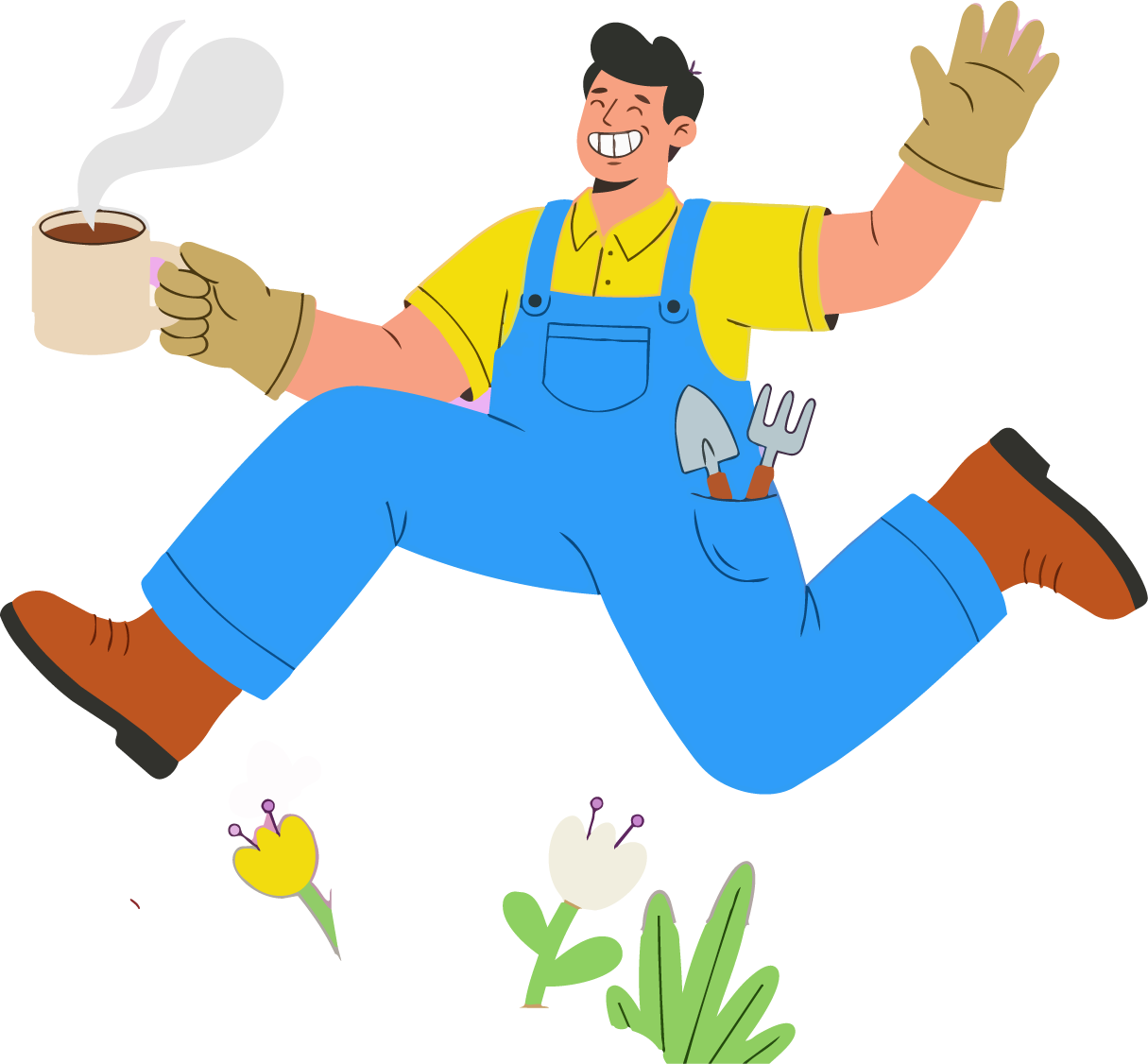 Happy gardener